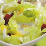 Salada de beterraba, laranja e alface