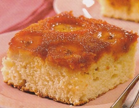 Bolo de banana caramelada