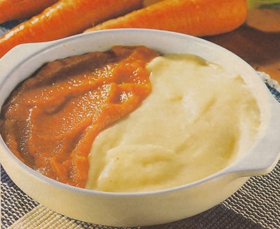 Purê de cenoura e batata