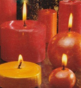 Velas cintilantes para a decoração de Natal