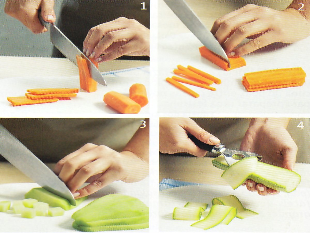 Aprenda a cortar vegetais