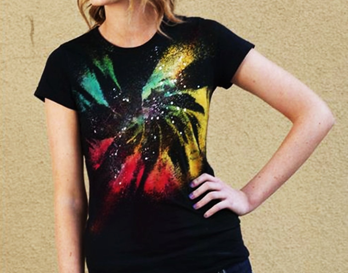 Galaxy Print – Camiseta com estampa de galáxia