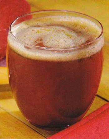 Suco de cenoura, beterraba e hortelã