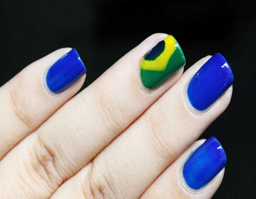 6 dicas de unhas decoradas para copa com as cores do Brasil