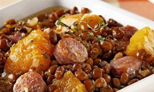 Receita de feijão com abóbora e linguiça