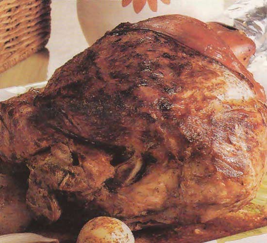 Pernil assado com vinho