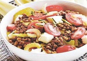 Receita de salada de lentilha