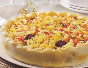 Receita de torta de bacalhau