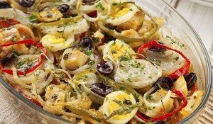 Receita de bacalhau à portuguesa