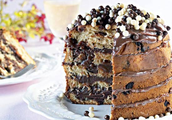 Panetone com brigadeiro