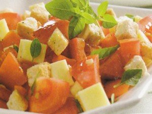 Receita de salada de tomate e mussarela