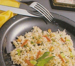 Receita de arroz com legumes