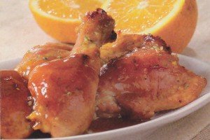 Receita de frango ao forno com molho de laranja