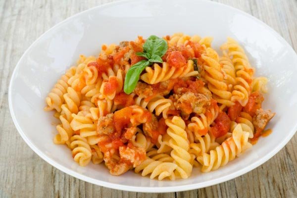 Fusilli à bolonhesa de soja