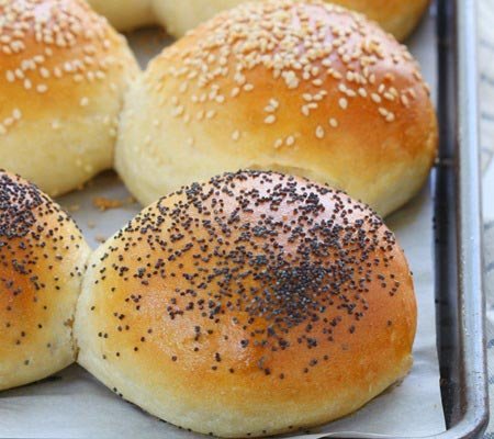 Receita de pão caseiro para hambúrguer