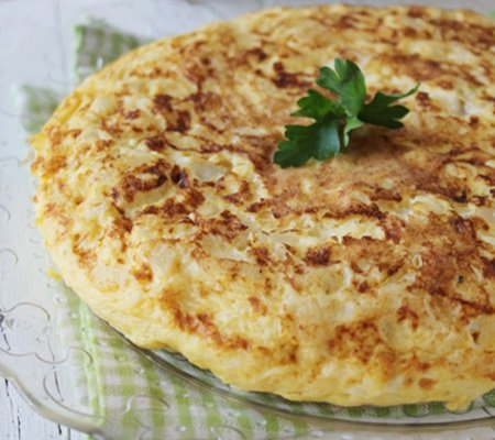 Receita de tortilha de bacalhau