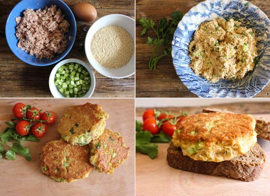 Receita de hambúrguer de atum