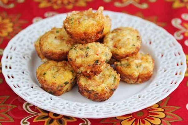 Receita de mini-fritada de presunto e queijo