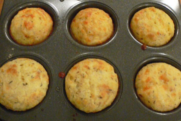 Receita de muffins de queijo