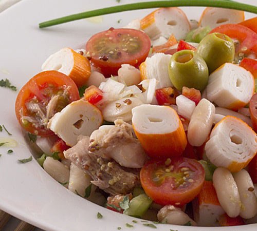 Salada de feijão branco