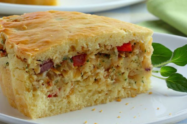 Torta de bacalhau com azeitona