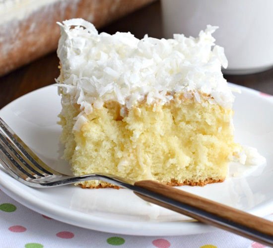 Receita de bolo de coco gelado