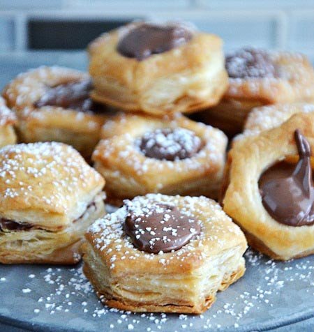 Receita de vol-au-vent recheado com nutella