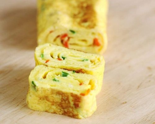 Receita de rolinho de omelete